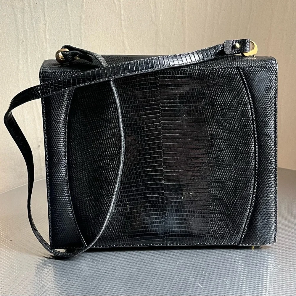 Donna Karan vintage lizard skin handbag